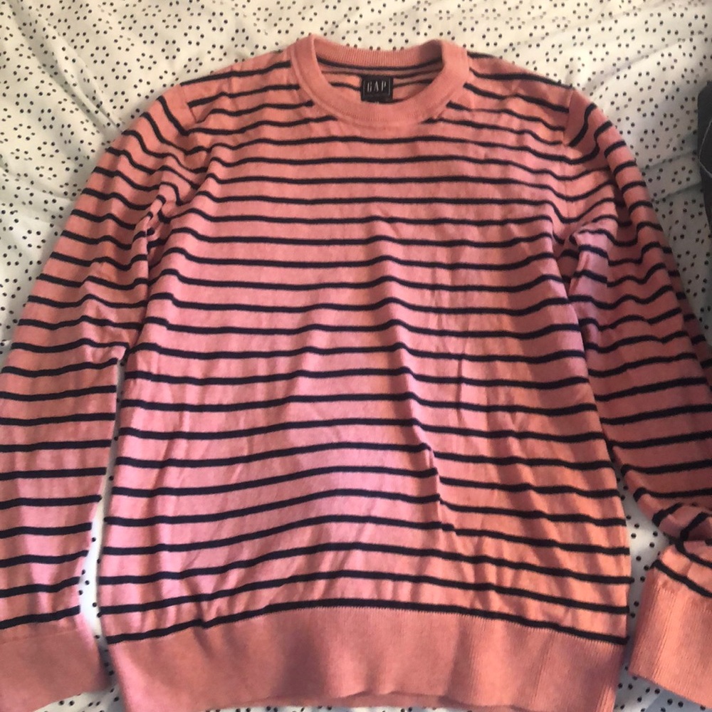 NWOT GAP unisex striped pink sweater